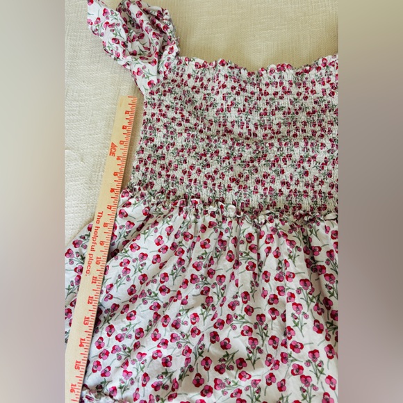 Topshop Floral White and Pink Mini Dress US Women’s Size 8 Pretty Summer Dress - Picture 8 of 10